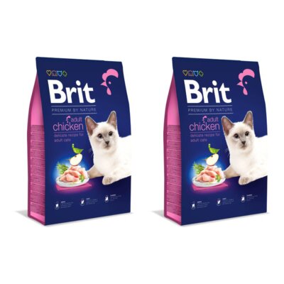 Karma dla kota BRIT Premium By Nature Kurczak 2 x 8 kg