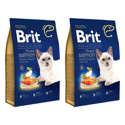 Karma dla kota BRIT Premium by Nature Łosoś 2 x 8 kg