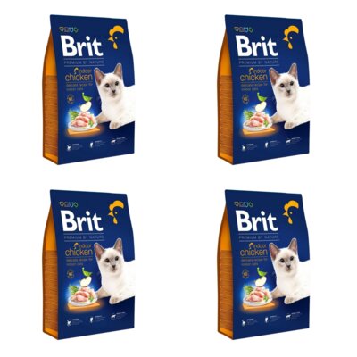 Karma dla kota BRIT Premium By Nature Indoor Kurczak 4 x 8 kg