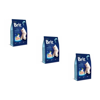Karma dla kota BRIT Premium By Nature Junior Kurczak 3 x 8 kg