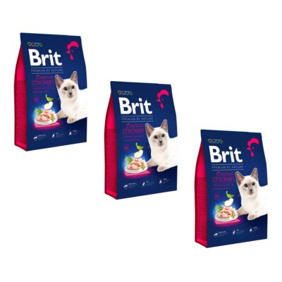 Karma dla kota BRIT Premium Sterilized Kurczak 3 x 8 kg