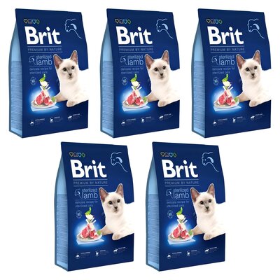 Karma dla kota BRIT Premium By Nature Sterilized Jagnięcina 5 x 300 g