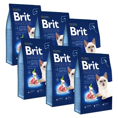 Karma dla kota BRIT Premium by Nature Sterilized Jagnięcina 6 x 800 g