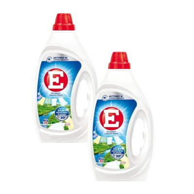 Żel do prania E Do białych i jasnych tkanin 2 x 1485 ml