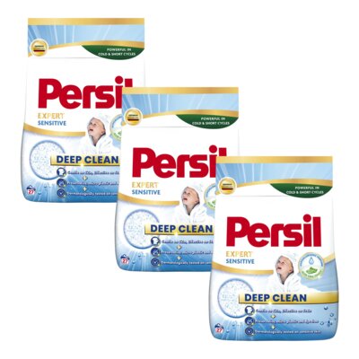 Proszek do prania PERSIL Deep Clean Expert Sensitive 3 x 1.485 kg do białych tkanin hipoalergiczny