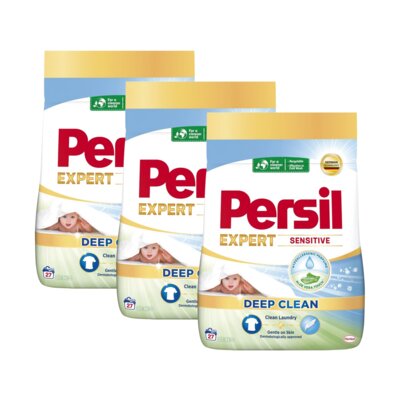 Proszek do prania PERSIL Deep Clean Expert Sensitive 3 x 1.485 kg do białych tkanin hipoalergiczny