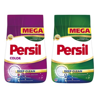 Proszek do prania PERSIL Deep Clean 4.4 kg do kolorowych tkanin + Proszek do prania PERSIL Deep Clean 4.4 kg do białych tkanin
