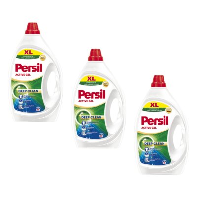 Żel do prania PERSIL Deep Clean Active Gel 3 x 2475 ml do białych tkanin