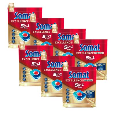Tabletki do zmywarek SOMAT Excellence Premium 5w1 - 168 szt.