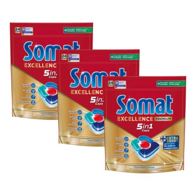 Tabletki do zmywarek SOMAT Excellence Premium 5w1 - 72 szt.
