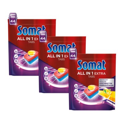 Tabletki do zmywarek SOMAT All in One Extra Lemon - 132 szt.
