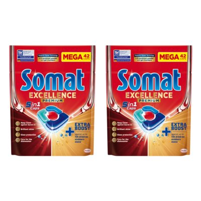 Tabletki do zmywarek SOMAT Excellence Premium 5w1 - 84 szt.
