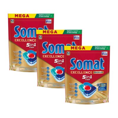 Tabletki do zmywarek SOMAT Excellence Premium 5w1 - 126 szt.
