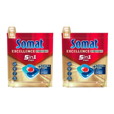 Tabletki do zmywarek SOMAT Excellence Premium 5w1 - 108 szt.