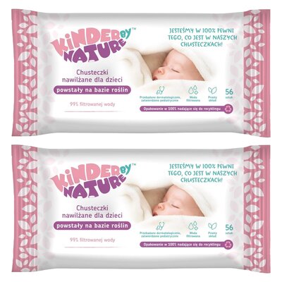 Chusteczki nawilżane KINDER BY NATURE 52243 (112 szt.)