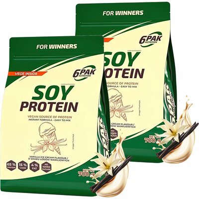 Odżywka białkowa 6PAK Soy protein Lody waniliowe 2 x 700 g Bez laktozy
