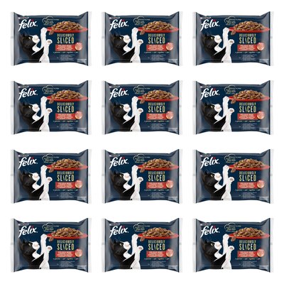 Karma dla kota FELIX Deliciously Sliced Wiejskie Smaki (48 x 80 g)
