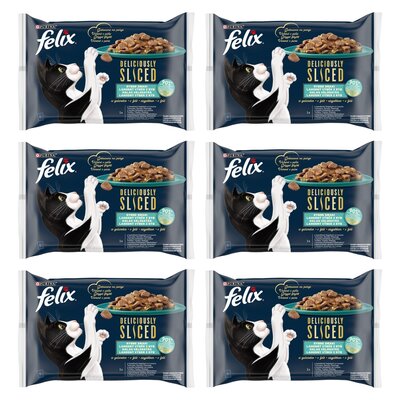 Karma dla kota FELIX Deliciously Sliced Rybne Smaki (24 x 80 g)
