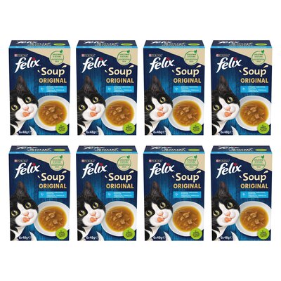 Karma dla kota FELIX Soup Original Rybne Smaki (48 x 48 g)