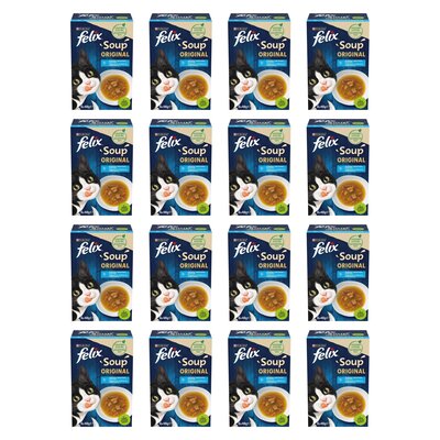 Karma dla kota FELIX Soup Original Rybne Smaki (96 x 48 g)