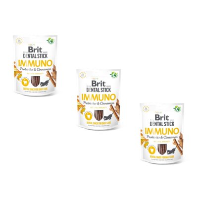 Przysmak dla psa BRIT Dental Stick Immuno Probiotics & Cinnamon 3 x 251 g