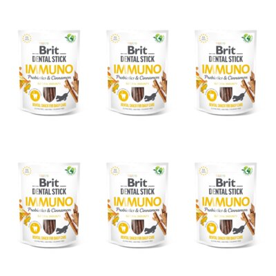 Przysmak dla psa BRIT Dental Stick Immuno Probiotics & Cinnamon 6 x 251 g