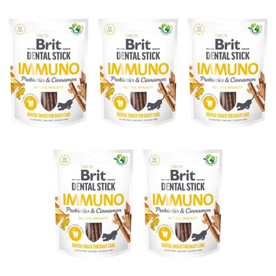 Przysmak dla psa BRIT Dental Stick Immuno Probiotics & Cinnamon 5 x 251 g