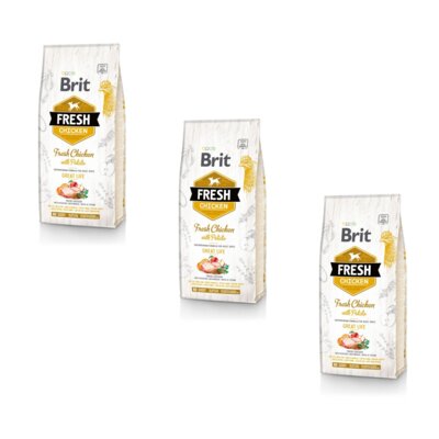 Karma dla psa BRIT Fresh Kurczak z ziemniakami 3 x 12 kg
