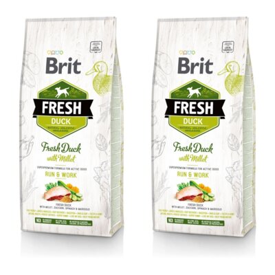 Karma dla psa BRIT Fresh Duck & Millet 2 x 2.5 kg