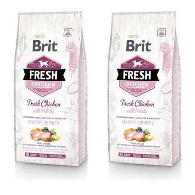 Karma dla psa BRIT Fresh Puppy Chicken & Potato 2 x 12 kg