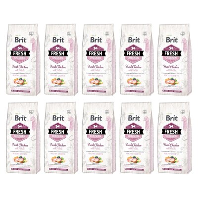 Karma dla psa BRIT Fresh Puppy Chicken & Potato 10 x 2.5 kg