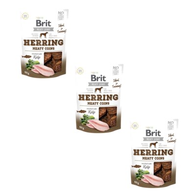 Przysmak dla psa BRIT Jerky Herring Meaty Coins 3 x 80 g