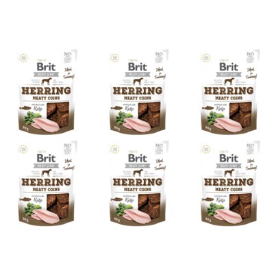 Przysmak dla psa BRIT Jerky Herring Meaty Coins 6 x 80 g