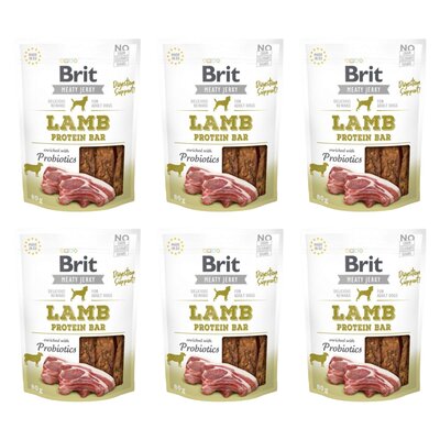 Przysmak dla psa BRIT Jerky Lamb Protein Bar 6 x 80 g