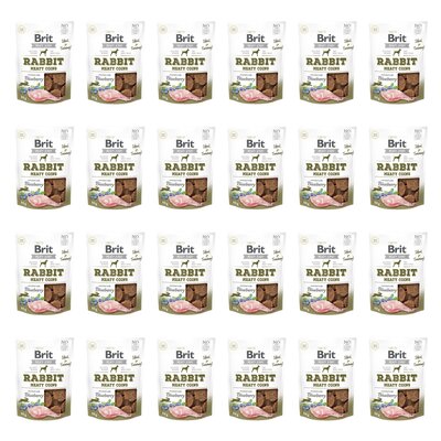 Przysmak dla psa BRIT Jerky Rabbit Meaty Coins Królik 24 x 80 g