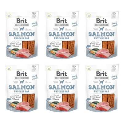 Przysmak dla psa BRIT Jerky Salmon Protein Bar Łosoś 6 x 80 g