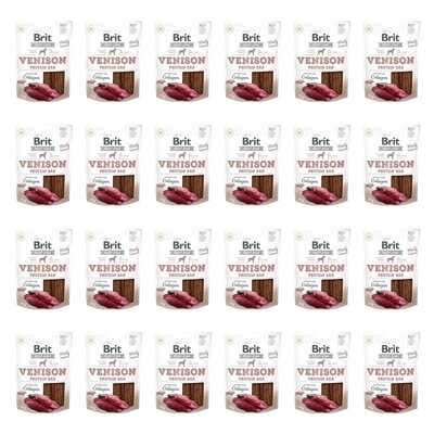 Przysmak dla psa BRIT Jerky Venison Protein Bar Dziczyzna 24 x 80 g