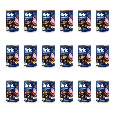 Karma dla psa BRIT Premium By Nature Turkey with Liver Indyk z wątróbką 18 x 400 g