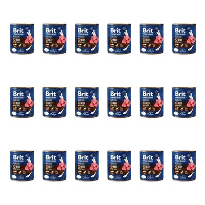 Karma dla psa BRIT Premium By Nature Wołowina z flakami 18 x 800 g