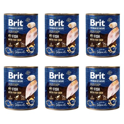 Karma dla psa BRIT Premium By Nature Ryba 6 x 800 g