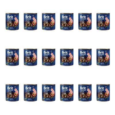 Karma dla psa BRIT Premium By Nature Wieprzowina z tchawicą 18 x 800 g