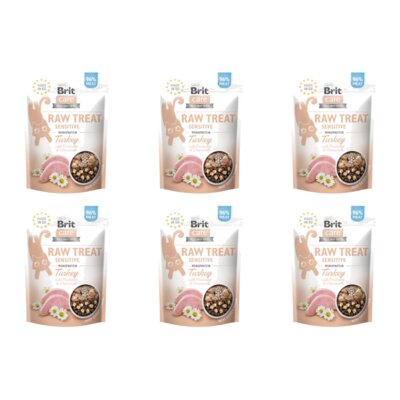 Przysmak dla kota BRIT Raw Treat Cat Sensitive Indyk 6 x 40 g