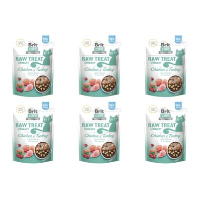 Przysmak dla kota BRIT Raw Treat Cat Urinary Kurczak z indykiem 6 x 40 g