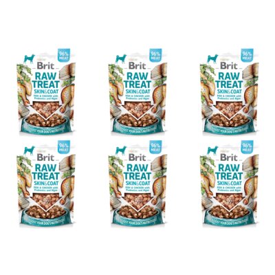 Przysmak dla psa BRIT RAW Skin & Coat Fish & Chiken 6 x 40 g