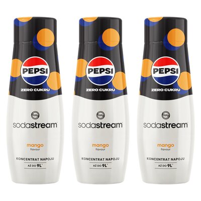 Syrop do saturatorów SODASTREAM Pepsi Max Zero Mango bez cukru 3 x 440 ml