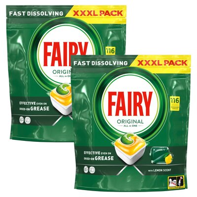 Kapsułki do zmywarki FAIRY Original All in One Lemon - 232 szt.