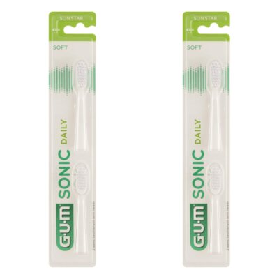 Oryginalna końcówka szczoteczki SUNSTAR GUM Sonic Daily Biały (4 szt.) (Ultracienkie włosie)