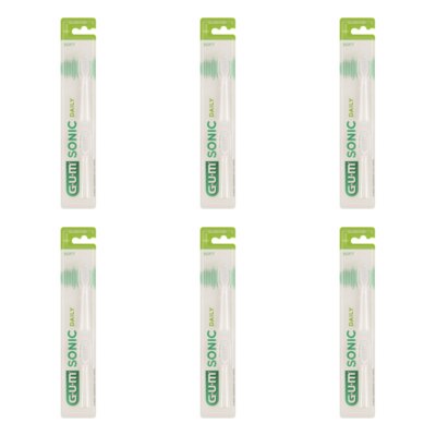 Oryginalna końcówka szczoteczki SUNSTAR GUM Sonic Daily Biały (12 szt.) (Ultracienkie włosie)