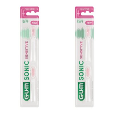 Oryginalna końcówka do szczoteczki SUNSTAR GUM Sonic Sensitive Biały (4 szt.) (Miękkie włókna)