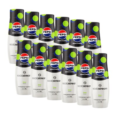 Syrop do saturatorów SODASTREAM Pepsi Zero Cukru Limonka 12 x 440 ml